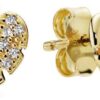 Aretes Pandora De Zirconita Cúbica Con Hojas Brillantes 1