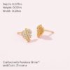 Aretes Pandora De Zirconita Cúbica Con Hojas Brillantes 3