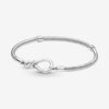 Brazalete Pandora Moments Con Cadena De Serpiente y Nudo De Infinito 1