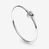 Brazalete Pandora Moments Entwined Infinite Hearts Clasp Bangle 4