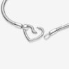 Brazalete Pandora Moments Heart Closure Snake Chain 3