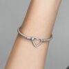 Brazalete Pandora Moments Heart Closure Snake Chain 4
